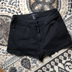 Forever 21 black jean shorts